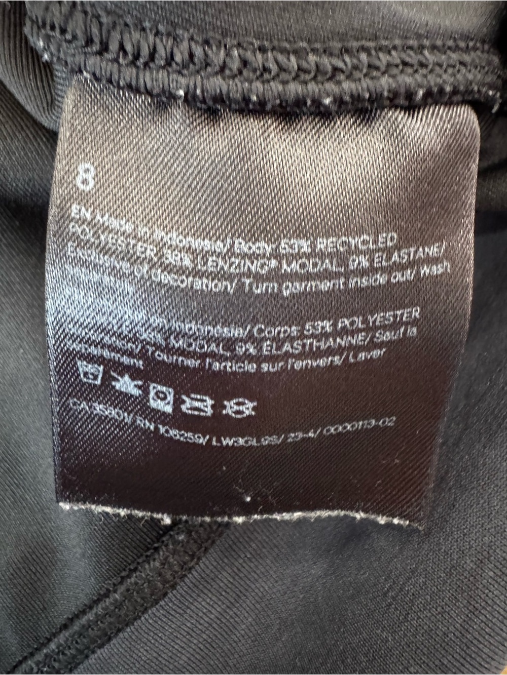 Lululemon Softstreme Perfectly Oversized Cropped Crew Gray Black Sz 8 - Picture 7 of 10